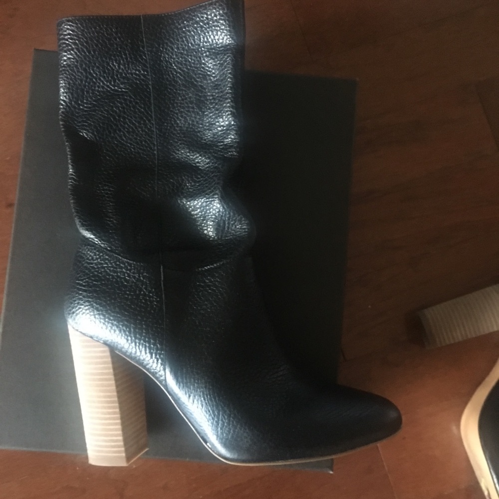 Leather slouch bootie